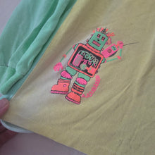 Load image into Gallery viewer, 90s Vintage Oshkosh Neon Robot Long Sleeve 4t