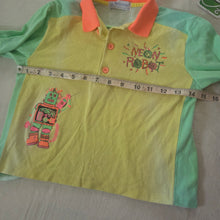 Load image into Gallery viewer, 90s Vintage Oshkosh Neon Robot Long Sleeve 4t