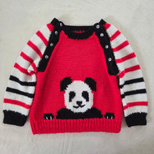 Load image into Gallery viewer, 80s/90s Vintage Panda Knit Sweater 4t/5t