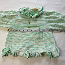 Load image into Gallery viewer, Vintage 70s Giraffe Green Dotted Long Sleeve 12 Months