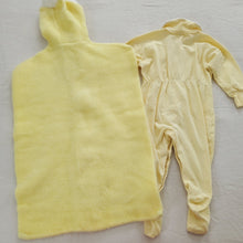 Load image into Gallery viewer, Vintage Yellow Bunny PJs + Sleepsack Bundle 0-12 months