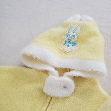 Load image into Gallery viewer, Vintage Yellow Bunny PJs + Sleepsack Bundle 0-12 months