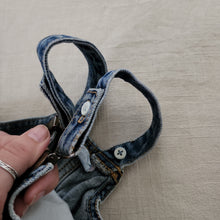 Load image into Gallery viewer, Vintage Guess Leather Patch Clip Overalls 12 months
