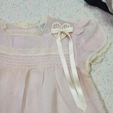 Load image into Gallery viewer, Vintage Pink Sheer Lace Dress 12-18 months