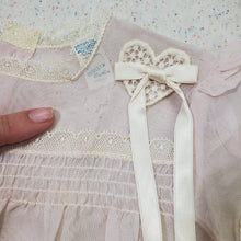 Load image into Gallery viewer, Vintage Pink Sheer Lace Dress 12-18 months