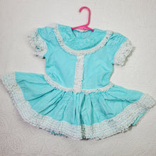Load image into Gallery viewer, Vintage Blue Frilly Dress 3t?