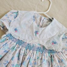Load image into Gallery viewer, Vintage Pastel Floral Smocked Dress 4t/5t