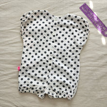 Load image into Gallery viewer, Vintage Polka Dot Stripe Constrast Romper 24 months