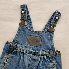 Load image into Gallery viewer, Vintage Guess Leather Patch Clip Overalls 12 months
