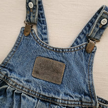 Load image into Gallery viewer, Vintage Guess Leather Patch Clip Overalls 12 months