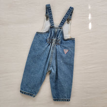 Load image into Gallery viewer, Vintage Guess Leather Patch Clip Overalls 12 months