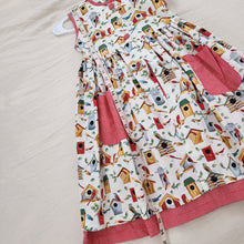 Load image into Gallery viewer, Vintage Birdhouse & Birds Pocket Dress kids 6/8
