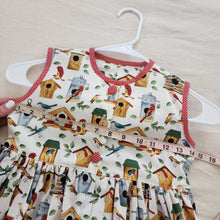Load image into Gallery viewer, Vintage Birdhouse & Birds Pocket Dress kids 6/8