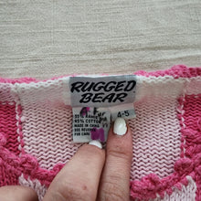 Load image into Gallery viewer, Vintage Pink Checkerboard Floral Knit Sweater 5t/6