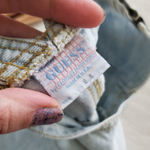 Load image into Gallery viewer, Vintage Guess Leather Patch Clip Overalls 6 months