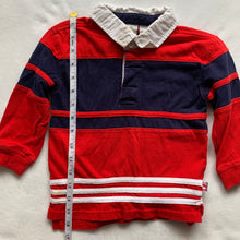 Load image into Gallery viewer, Vintage Red/Navy Striped Long Sleeve 3t
