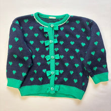 Load image into Gallery viewer, Vintage Heart + Bows Knit Sweater 12-18 months
