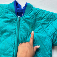Load image into Gallery viewer, Vintage Teal/Green Quilted Coat 4t/5t
