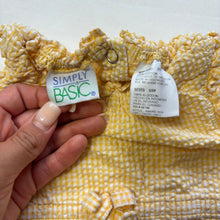 Load image into Gallery viewer, Vintage Seersucker Flower + Butterfly Romper 6-9 months
