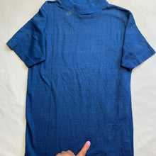Load image into Gallery viewer, Vintage Blue Mock Neck Shirt kids 8/9 slim
