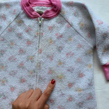 Load image into Gallery viewer, Vintage Floral Fleece Footed PJs 6-9 months
