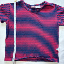 Load image into Gallery viewer, Vintage McKids Maroon/Navy Striped Tee 2/3t
