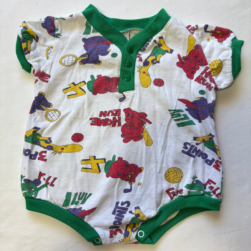 Vintage Sport Animals Romper 3-6 months