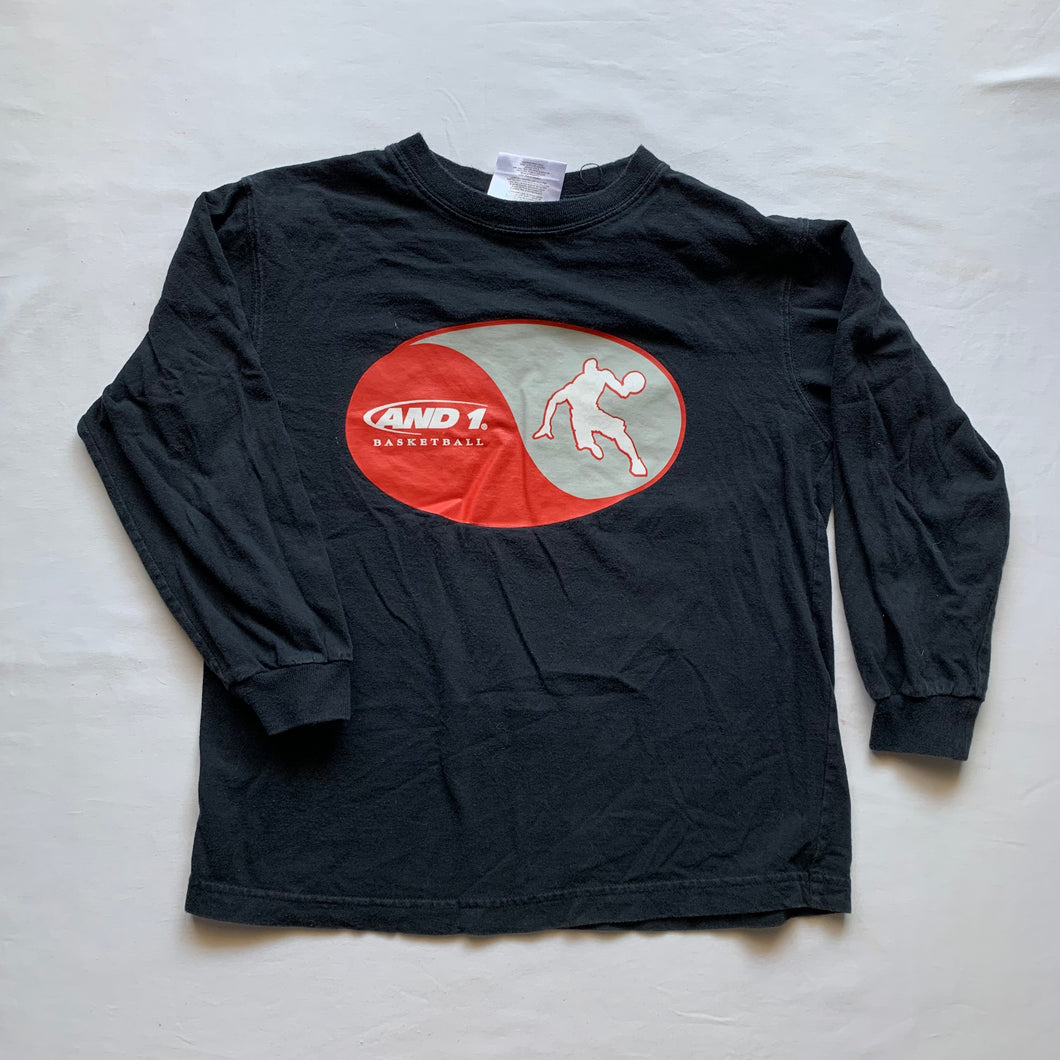 Vintage Basketball Black Long Sleeve kids 8