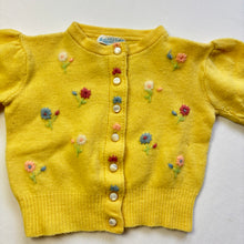 Load image into Gallery viewer, Vintage Yellow Flower Knit Sweater Shirt 2/3t *flaw
