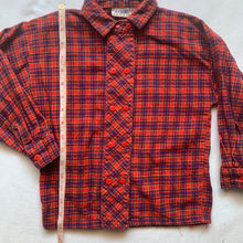 Load image into Gallery viewer, Vintage Red Multicolored Plaid Buttondown 4/5t
