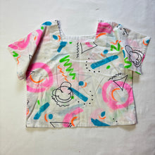 Load image into Gallery viewer, Vintage Neon Abstract Cropped Shirt 3t
