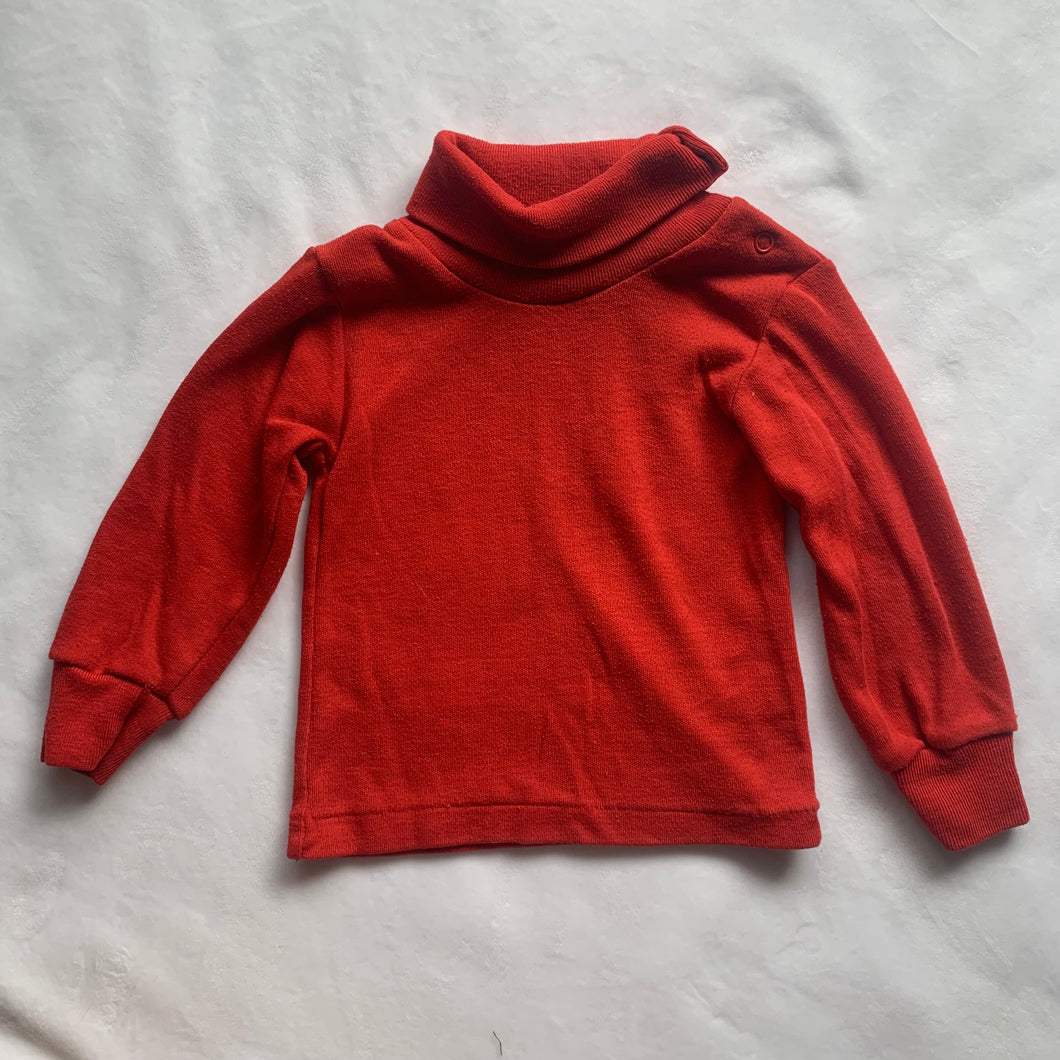 Vintage Solid Red Turtleneck 12-18 months