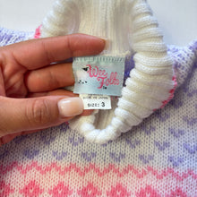 Load image into Gallery viewer, Vintage Heart Flower Knit Turtleneck Sweater 2t
