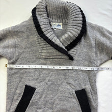 Load image into Gallery viewer, Vintage Gray/Black Knit Sweater kids 10/12
