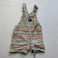 Load image into Gallery viewer, Oshkosh Sunset Striped Shortalls 12 months
