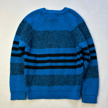 Load image into Gallery viewer, Vintage Blue/Black Striped Knit Sweater kids 6
