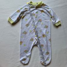Load image into Gallery viewer, Vintage Bears Pattern Footed PJs newborn
