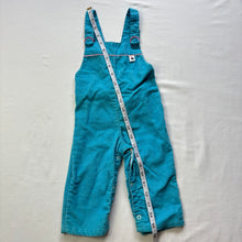 Load image into Gallery viewer, Vintage Turquoise Girly Overalls 12 months
