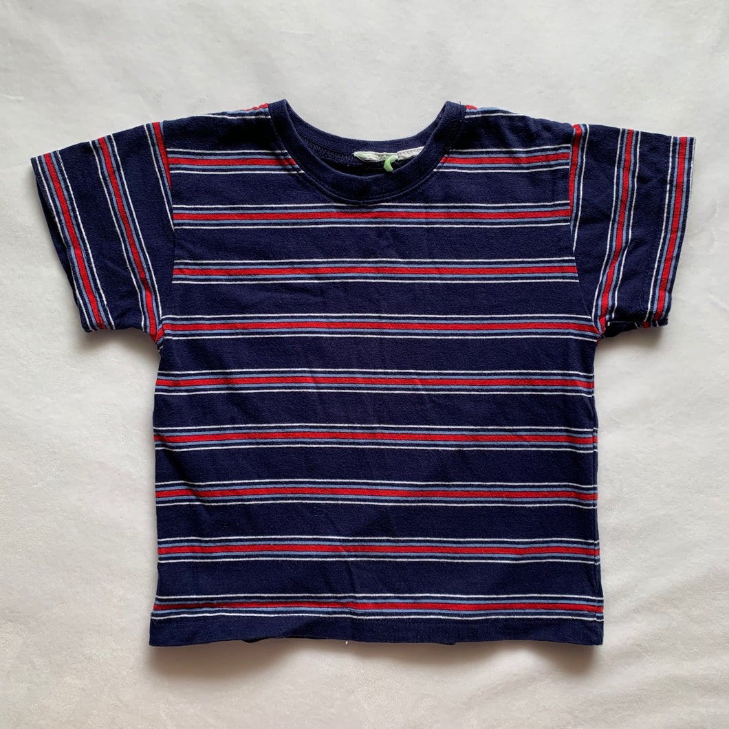 Vintage Navy/Red Striped Tee 2t
