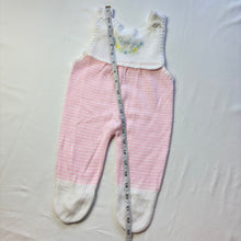 Load image into Gallery viewer, Vintage &quot;Baby&quot; Girl Knit Footed Pantsuit 3-6 months
