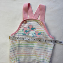 Load image into Gallery viewer, Vintage Healthtex Birds Rainbow Striped Sunsuit 0-3 Months
