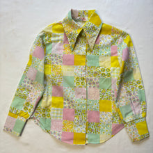 Load image into Gallery viewer, Vintage 70s Patchwork Pattern Long Sleeve kids 6/7
