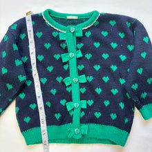 Load image into Gallery viewer, Vintage Heart + Bows Knit Sweater 12-18 months
