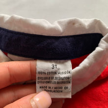 Load image into Gallery viewer, Vintage Red/Navy Striped Long Sleeve 3t
