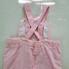 Load image into Gallery viewer, Vintage Healthtex Pink Striped Overalls 18 months
