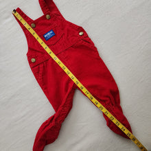 Load image into Gallery viewer, Vintage Oshkosh Red Footed Overalls 6-9 months
