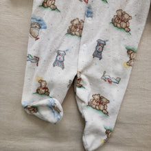 Load image into Gallery viewer, Vintage Carter&#39;s Bears/Trains/Planes Pajamas 0-3 months
