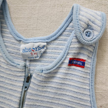Load image into Gallery viewer, Vintage Absorba Blue Striped Romper 6-9 months
