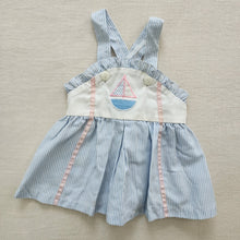 Load image into Gallery viewer, Vintage Girly Sailboat Dress 6-9 months
