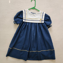 Load image into Gallery viewer, Vintage Nautical Sailor Dress kids 6
